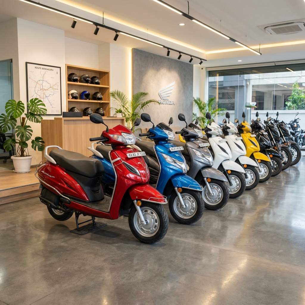 Bike rental fleet at RIDO – scooters and motorcycles in Bengaluru